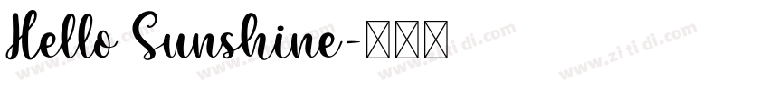 Hello Sunshine字体转换